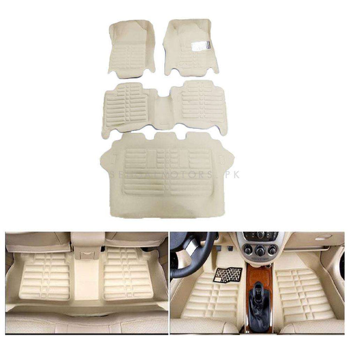 Toyota Fortuner 5D Custom Floor Mat Beige 4 PC - Model 2016-2021