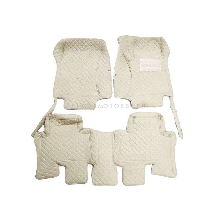 Toyota Prado 7D Floor Mats Beige 3PC - Model 2009-2021