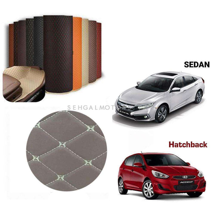 7D Brown Floor Matting For Sedan Hatchback Cars 7FT