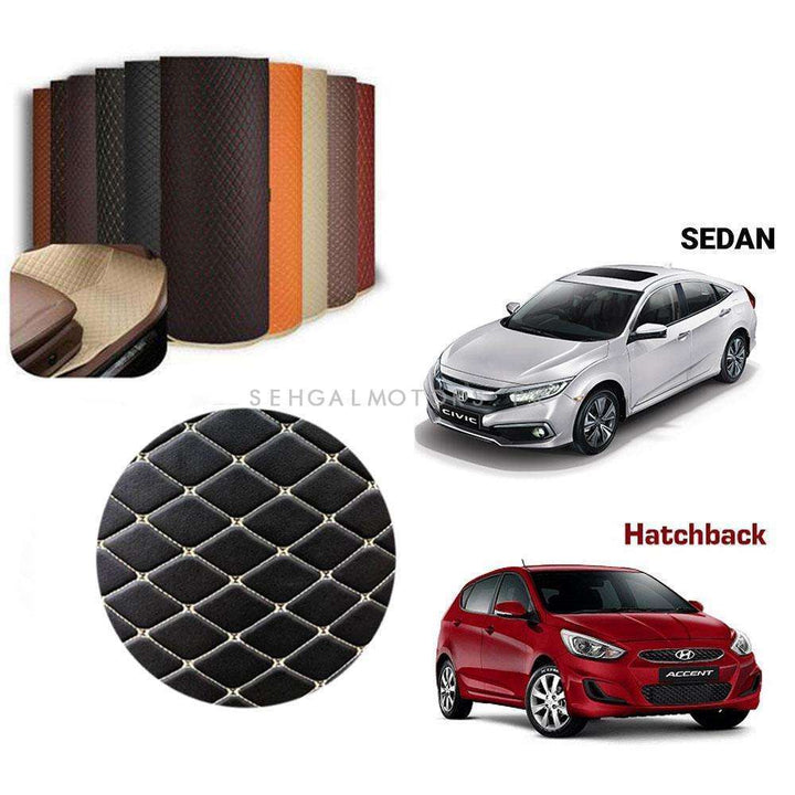 7D Black Beige Floor Matting For Sedan Hatchback Cars 7FT