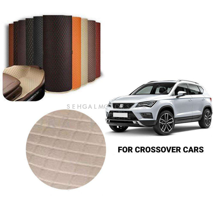 7D Beige Beige Floor Matting For Crossover Cars 10FT