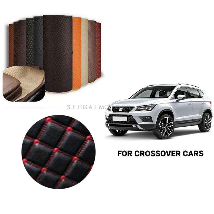 7D Black Red Floor Matting For Crossover Cars 10FT