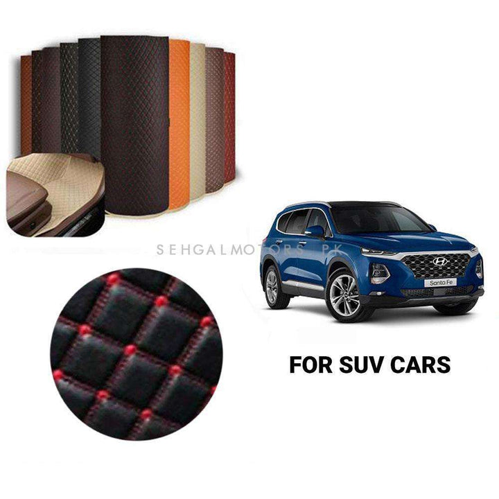 7D Black Red Floor Matting For SUV Cars 13FT