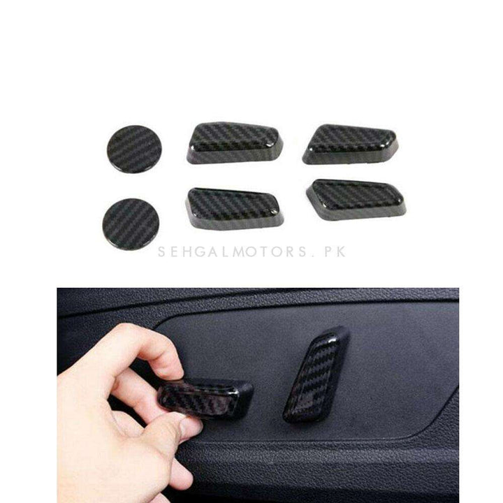 Hyundai Sonata Seat Control Buttons Carbon Fiber Trims 6PC - Model 2021-2024