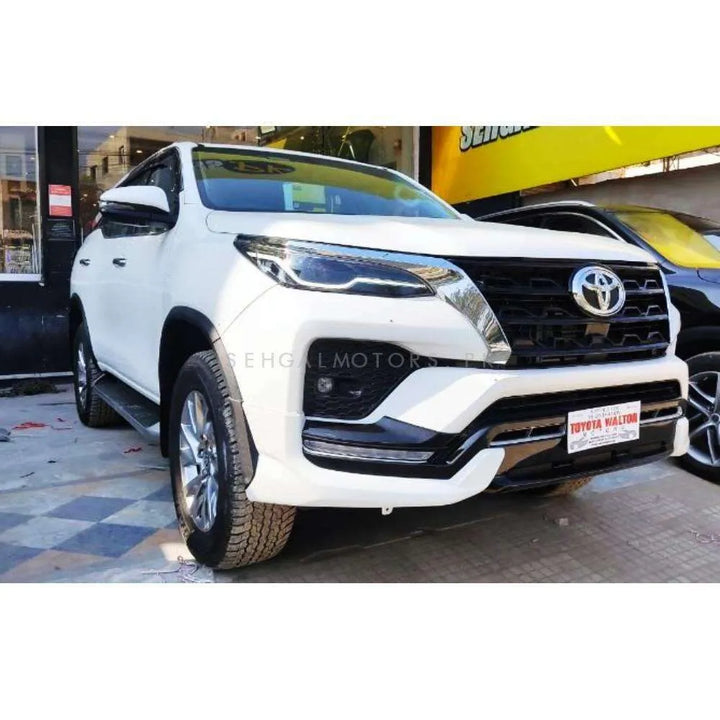 Toyota Fortuner TRD Lower Extension Body Kit 2 Pcs White - Model 2021-2022