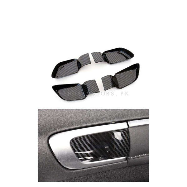 Hyundai Sonata Inner Door Handle Bowl Covers Carbon Fiber - Model 2021-2024