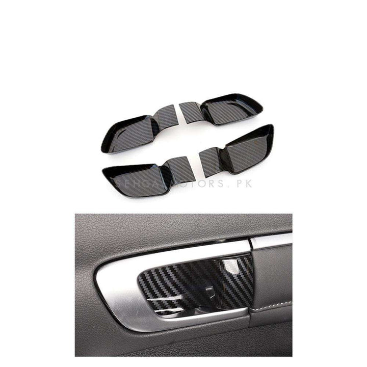 Hyundai Sonata Inner Door Handle Bowl Covers Carbon Fiber - Model 2021-2024