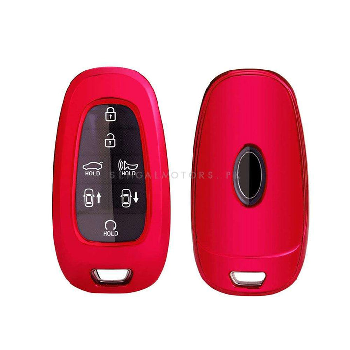 Hyundai Sonata Silicone Protection Key Cover Red - Model 2021-2024