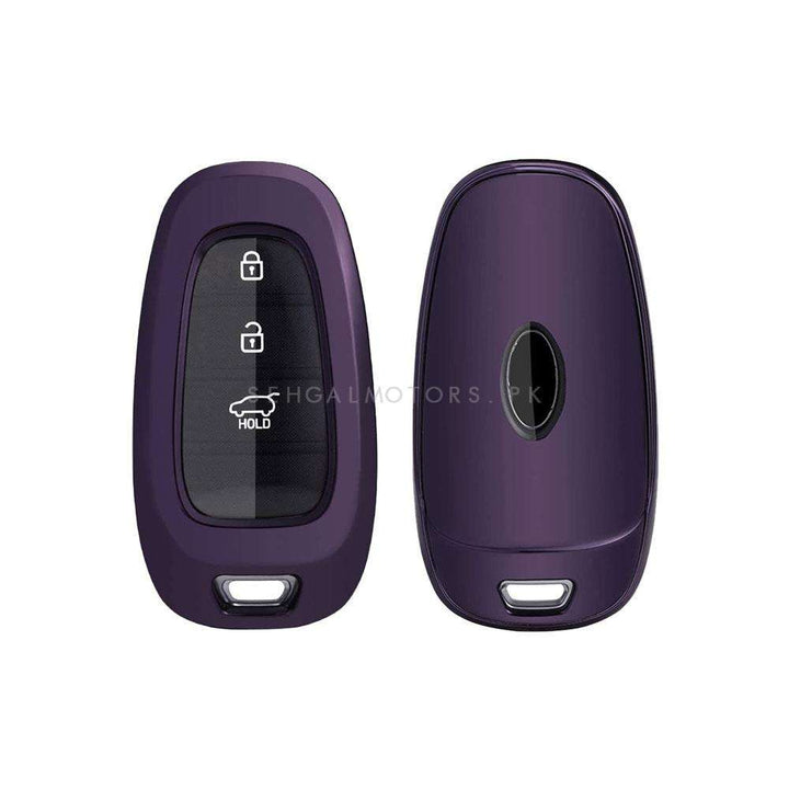 Hyundai Sonata Silicone Protection Key Cover Purple - Model 2021-2024