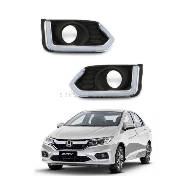 Honda City Fog Lamps Lights DRL Covers Arrow Style - Model 2021-2022