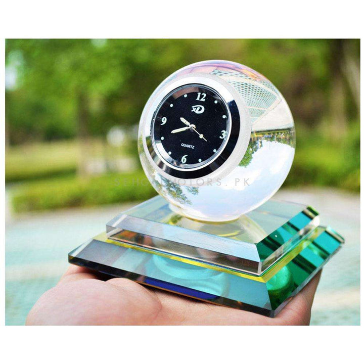 Car Dashboard Elegant Glass Globe Clock