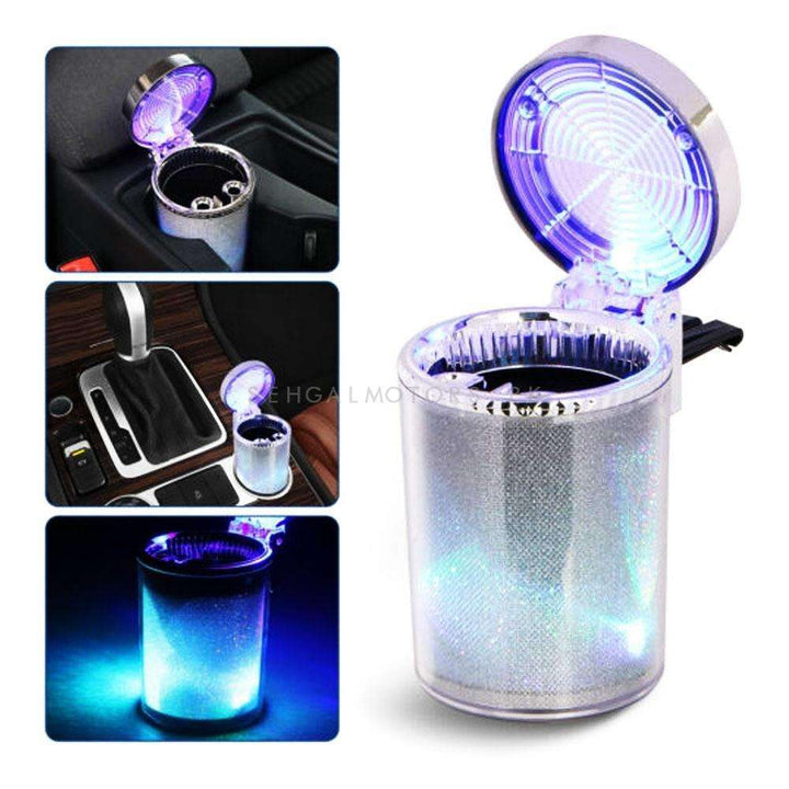 Universal Car Portable Ashtray LED Multi Color