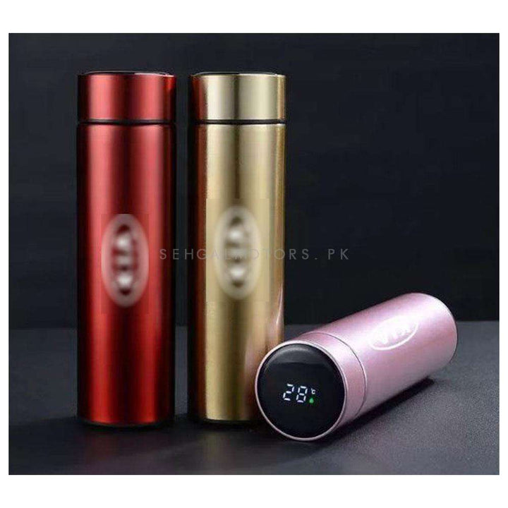 Toyota Logo Vacuum Flask LED Temperature Display Multi Color