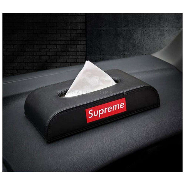 Supreme Car Tissue Holder Case Box - Black