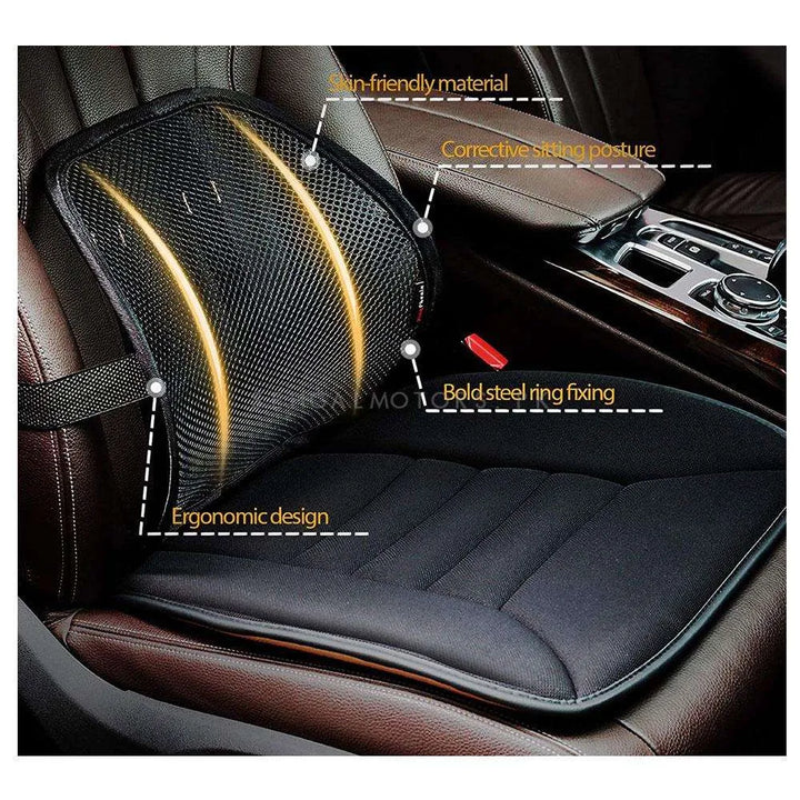 Car Seat Backrest Cushion - Black