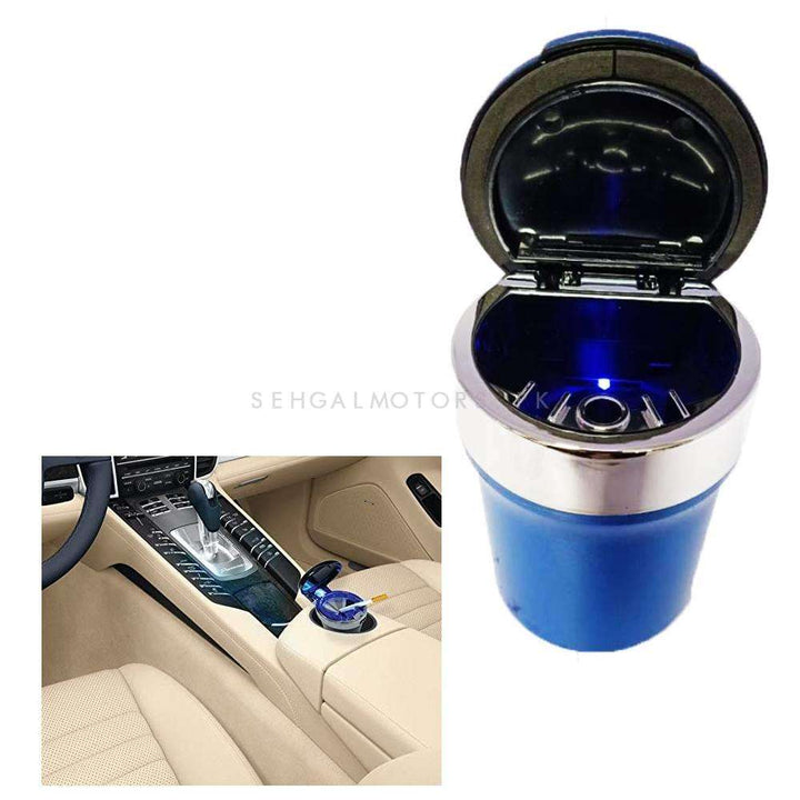 Car Led Ashtray Blue Chrome ZSL-198