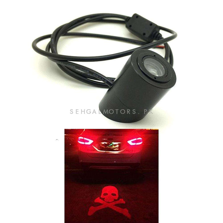 Skull Back Laser Light Shadow Logo