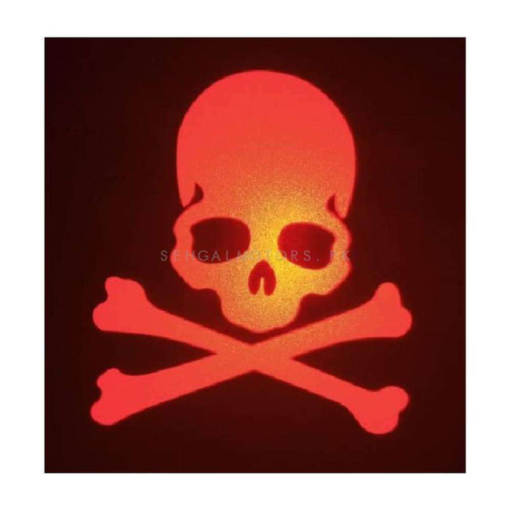 Skull Back Laser Light Shadow Logo