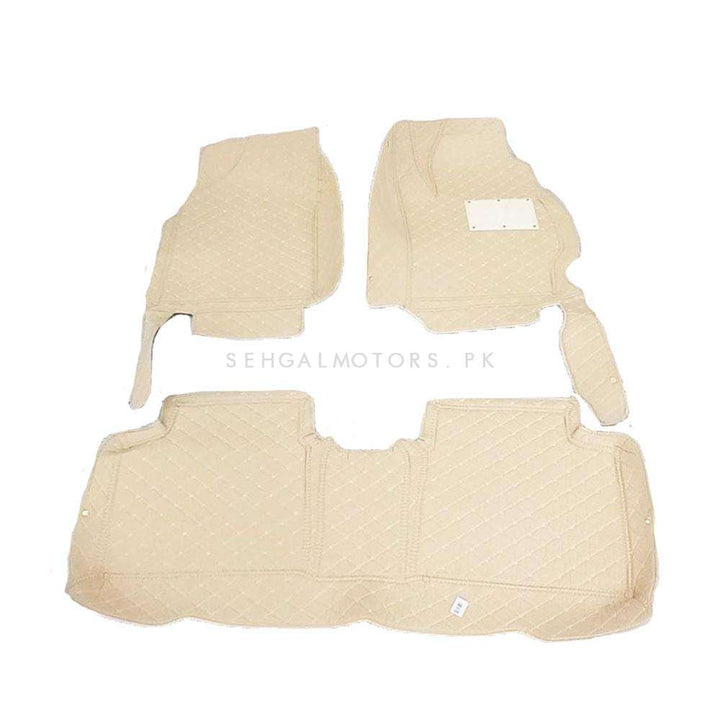 Toyota Corolla 7D Floor Mats - Beige - 3 Pcs Set - Model 2014-2025