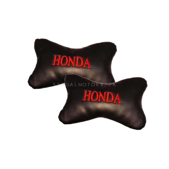 Honda Logo Neck Rest Headrest Pillow Cushion - Pair