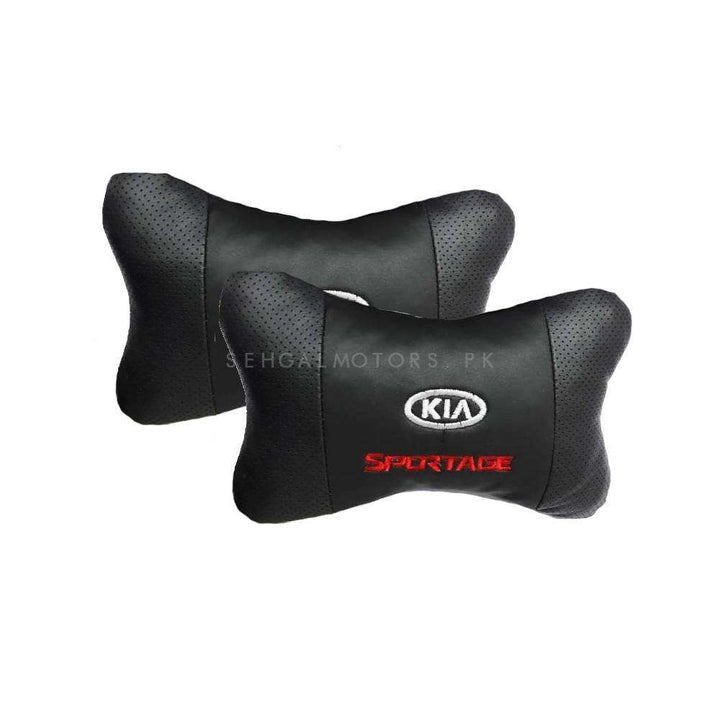 KIA Sportage Logo Neck Rest Headrest Pillow Cushion - Pair