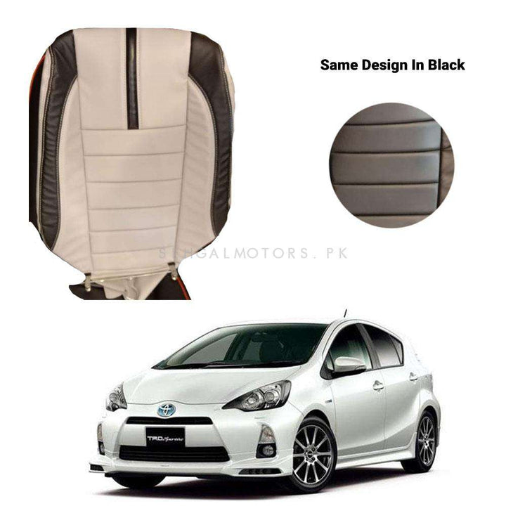 Toyota Aqua Hockey Design Seat Covers Black - Model 2012-2021