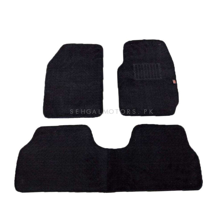 Toyota Corolla Custom Fit Carpet Floor Mat Black Mix Design 3 Pcs - Model 2008-2014