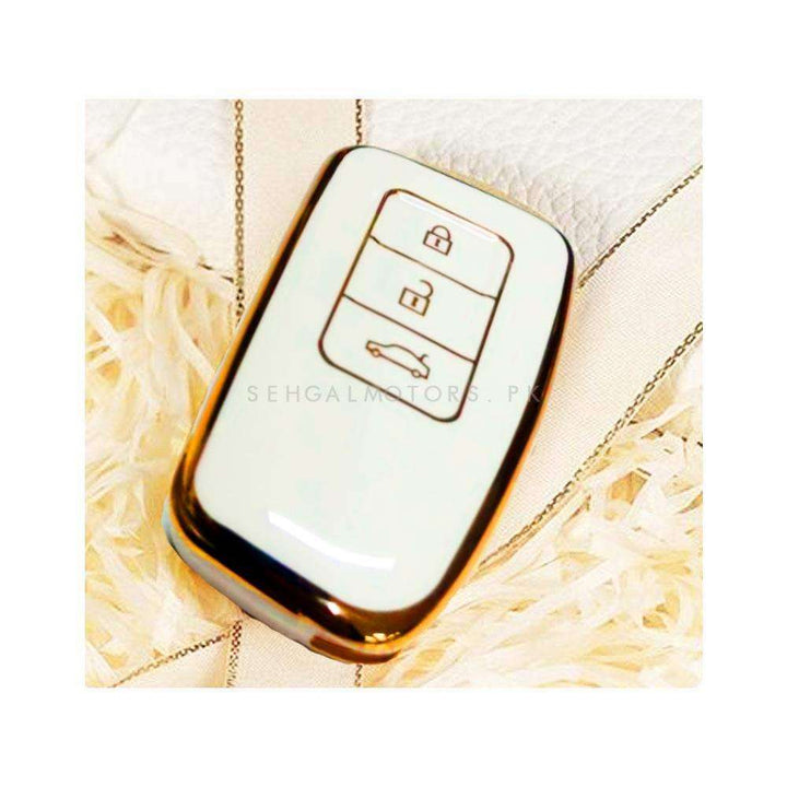 Lexus LX570 TPU Plastic Protection Key Cover White - Model 2021-2022