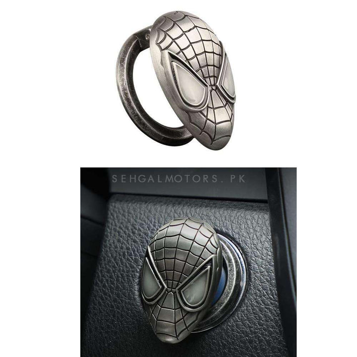 Spider Man Car Engine Push Start Stop Button - Silver