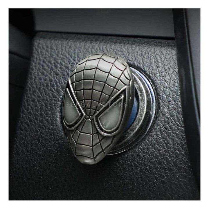 Spider Man Car Engine Push Start Stop Button - Silver