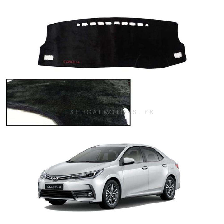 Toyota Corolla Dashboard Carpet Velvet Black - Model 2014-2022