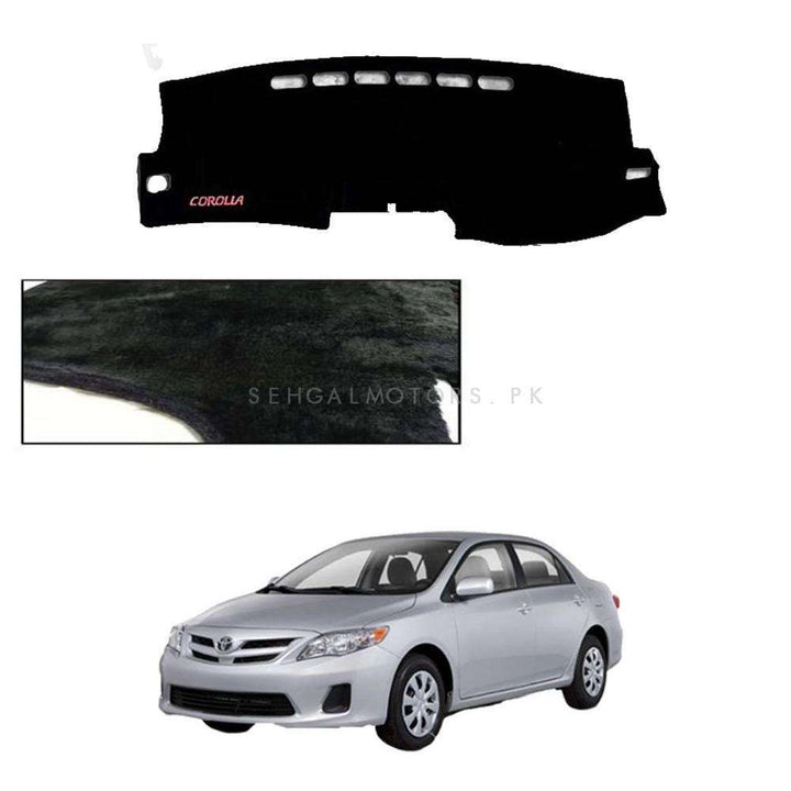 Toyota Corolla Dashboard Carpet Velvet Black - Model 2008-2014