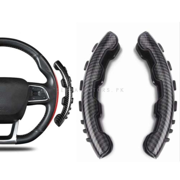 Universal Carbon Fiber Anti Slip Steering Wheel Easy Grips Trims