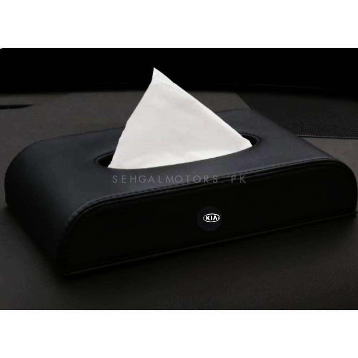 KIA Logo Car Tissue Holder Case Box 5CM - Black