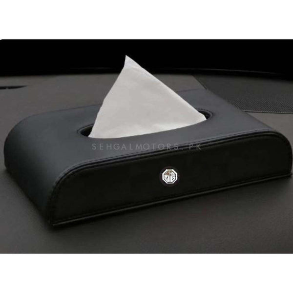 Mg Logo Car Tissue Holder Case Box 5CM - Black