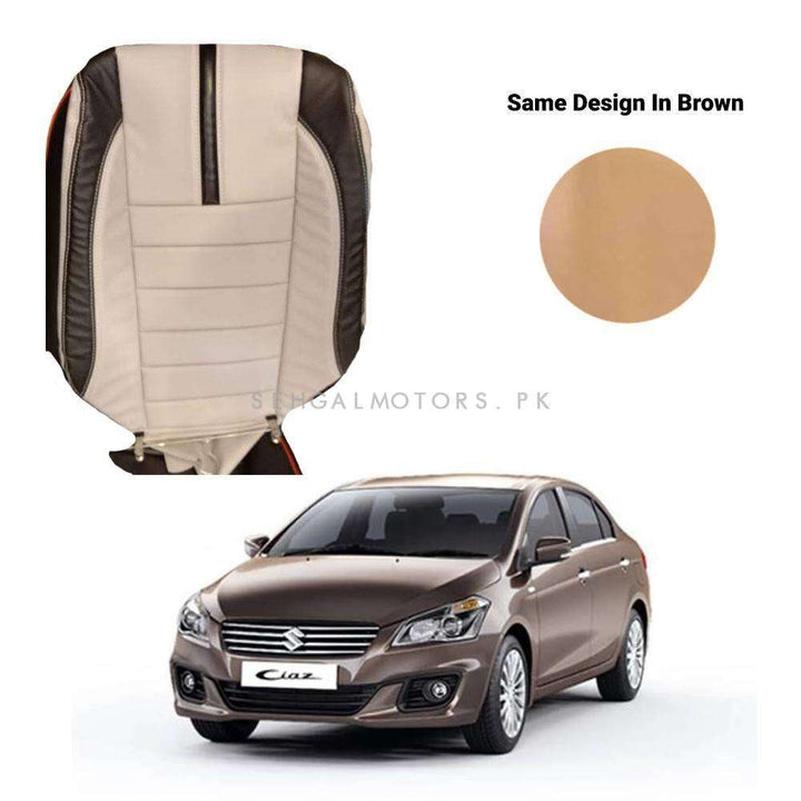 Suzuki Ciaz Hockey Design Seat Covers Brown - Model 2017-2019