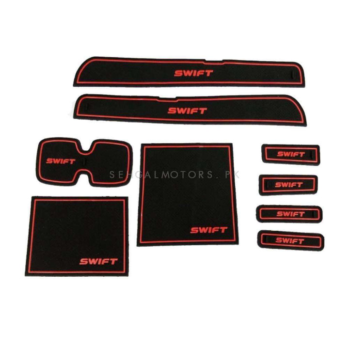 Suzuki Swift PVC Non Slip Interior Mats Red - Model 2010-2018