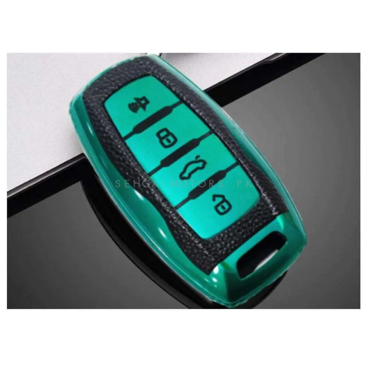 Haval Jolion / H6 TPU Plastic Protection Key Cover Green 4 Button - Model 2021-2024