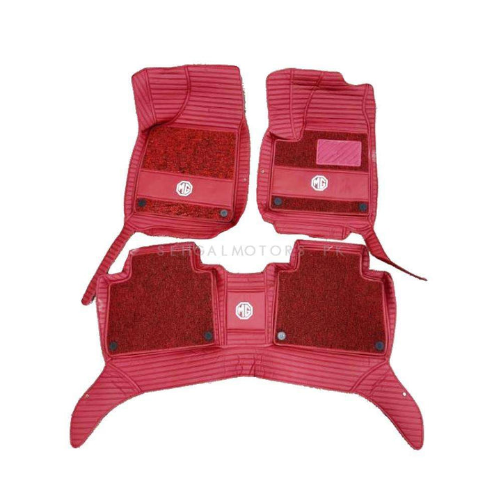 MG HS 10D Lining Floor Mats Mix Thread Red With Red Grass 3 Pcs - Model 2020-2022