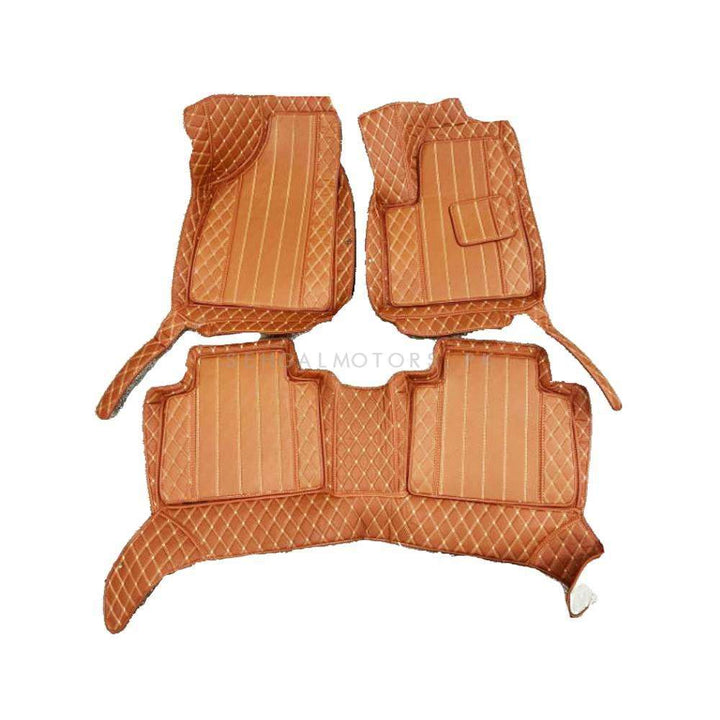 MG HS 8D Luxury Floor Mats Brown 3 Pcs - Model 2020-2022