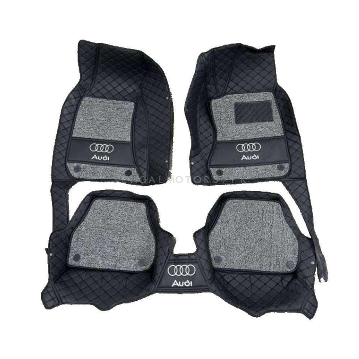 AudI A6 10D Floor Mats Mix Thread Black With Grey Grass 2011-2018