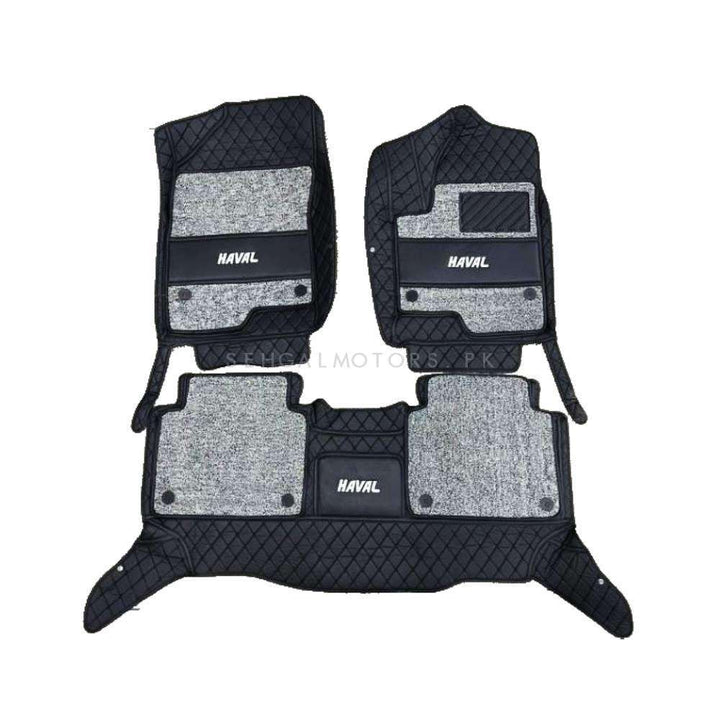 Haval Jolion 10D Floor Mats Black With Grey Grass 2021-2025