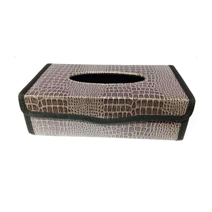 Car Leather Style Tissue Holder Case Box - Brown