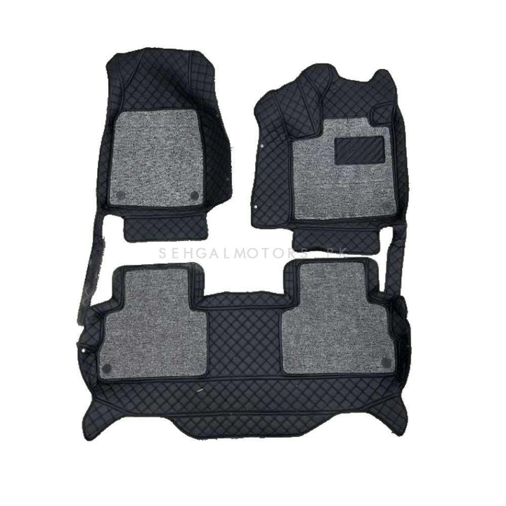 Haval H6 9D Floor Mats Mix Thread Black With Grey Grass 3 Pcs - Model 2021-2024