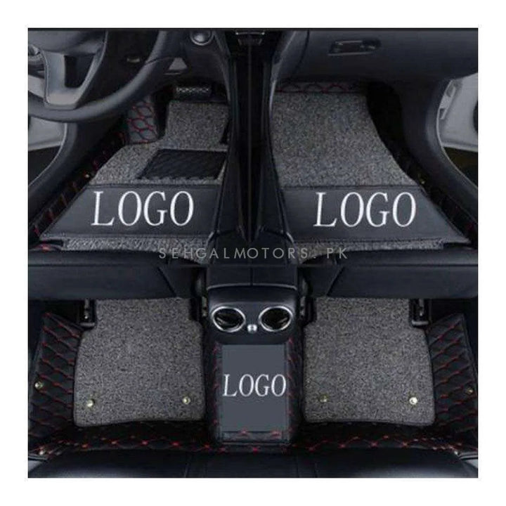 Haval H6 10D Floor Mats Mix Thread Black With Grey Grass 3 Pcs - Model 2021-2024