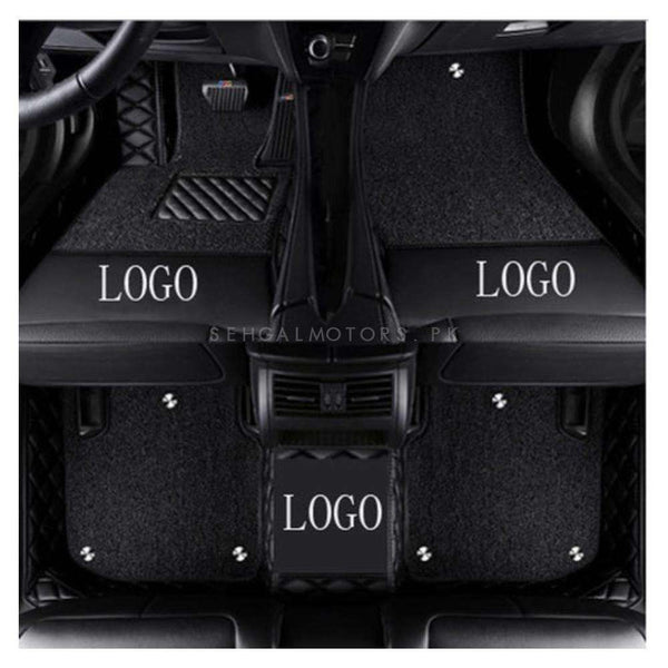 MG ZS 10D Floor Mats Mix Thread Black With Black Grass 3 Pcs - Model 2020-2022