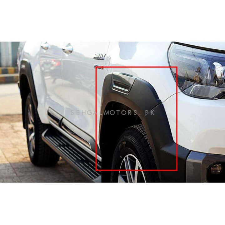 Toyota Hilux Rocco Fender Flares Matte Black 6 Pcs - Model 2021-2022