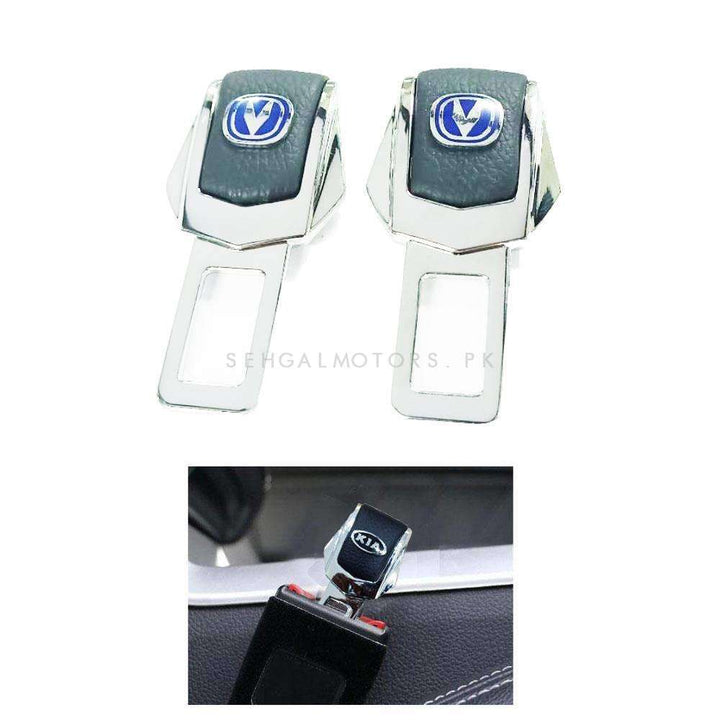 Changan Leather Logo Seat Belt Clip Black Chrome