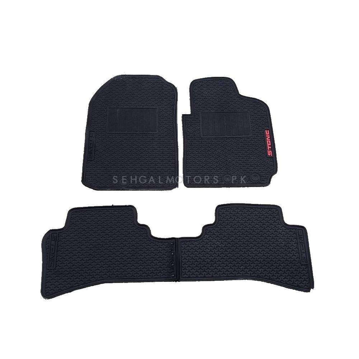 KIA Stonic PVC Rubber Floor Mat Black Mix Design - Model 2021-2022