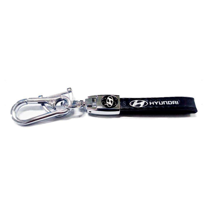 Hyundai Slim Metal Rosary Leather Keychain